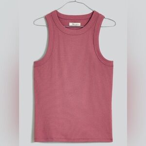 MADEWELL Supima® Rib Cutaway Tank in Pressed Grape - NWT - M
